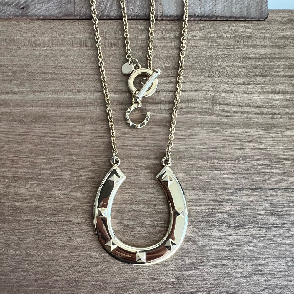 HOUSE OF HARLOW 1960 • Long Gold Horseshoe Layering Necklace